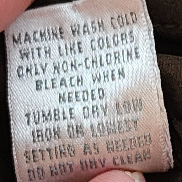 Zenergy Brown Poly Span Button Elastic Waist Pocket Flat Front Pant Chico 2 US L - Picture 16 of 16